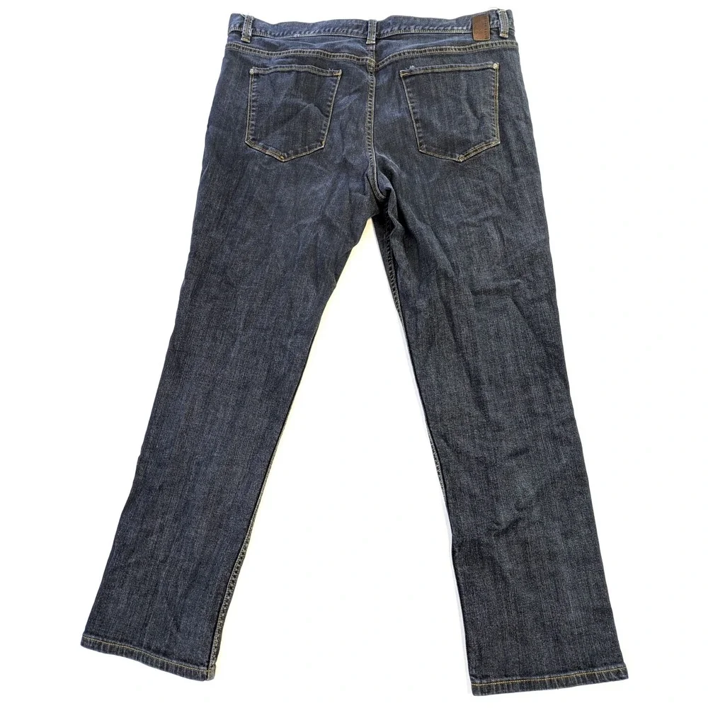 Perry Ellis Mens Slim Fit Jeans Dark Wash Indigo Denim Pants Size 38x30